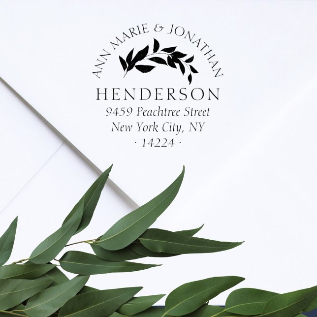 Sello Automático Dirección de devolución del Boda botánico de guión (Subido por el creador)