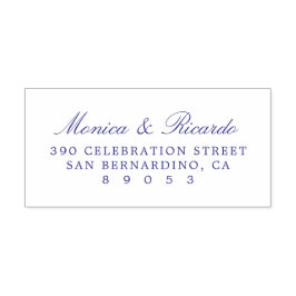 Sello Automático Dirección de devolución del Boda de caligrafía de 