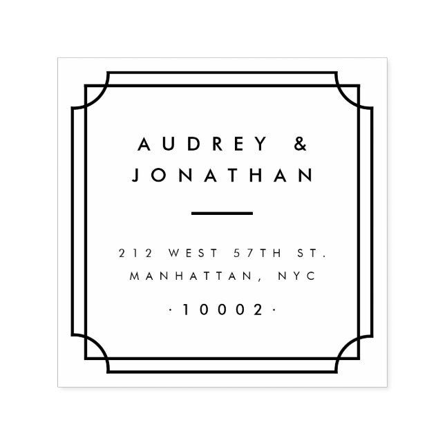 Sello Automático Dirección de devolución del Boda de cuadro cuadrad (Diseño)