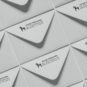 Sello Automático Dirección de devolución del caballo Dala