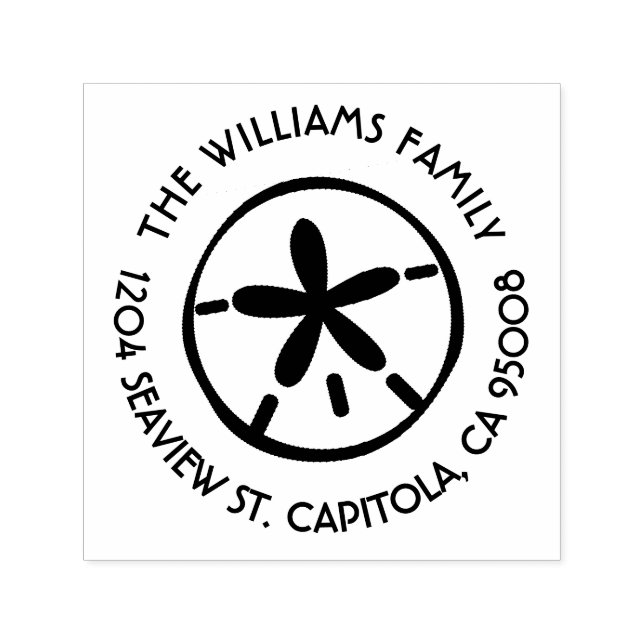 Sello Automático Dirección de devolución del dólar de arena de la p (Diseño)