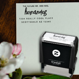 Sello Automático Dirección de devolución del futuro Sr. y Sra. Cust