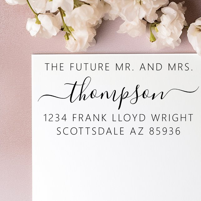 Sello Automático Dirección de devolución del futuro Sr. y Sra. Cust (Subido por el creador)