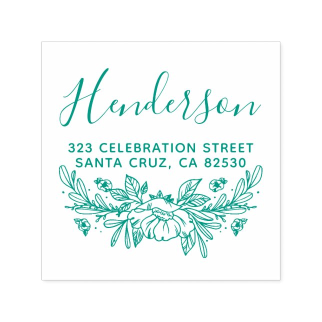 Sello Automático Dirección de devolución del guión del nombre de la (Diseño)