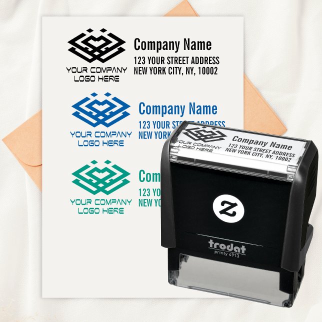 Sello Automático Dirección de devolución del logotipo comercial de  (Subido por el creador)