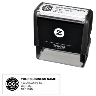 Sello Automático Dirección de devolución del logotipo de la empresa