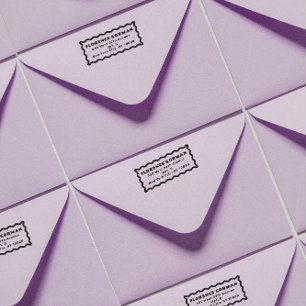 Sello Automático Dirección de devolución del marco ondulado