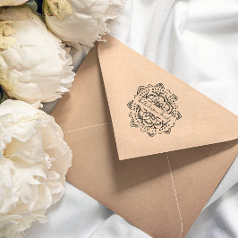 Sello Automático Dirección de devolución del nombre de familia Blue