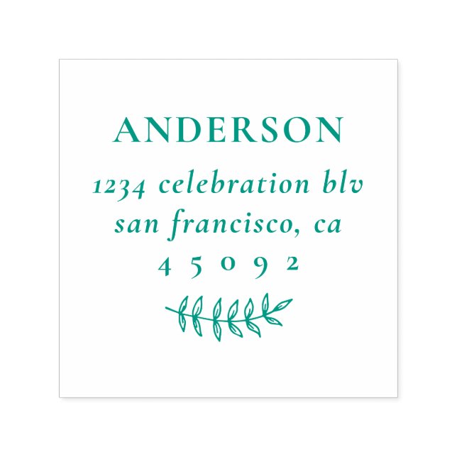 Sello Automático Dirección de devolución del nombre de familia botá (Diseño)