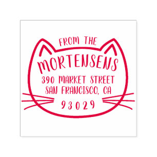 Sello Automático Dirección de devolución del nombre de familia de l