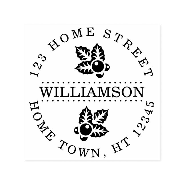 Sello Automático Dirección de devolución del nombre de familia de l (Diseño)