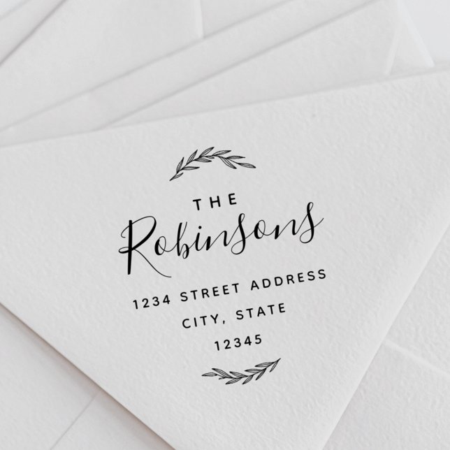 Sello Automático Dirección de devolución del nombre de familia de L (Subido por el creador)