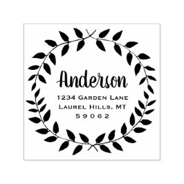 Sello Automático Dirección de devolución del nombre de familia de l