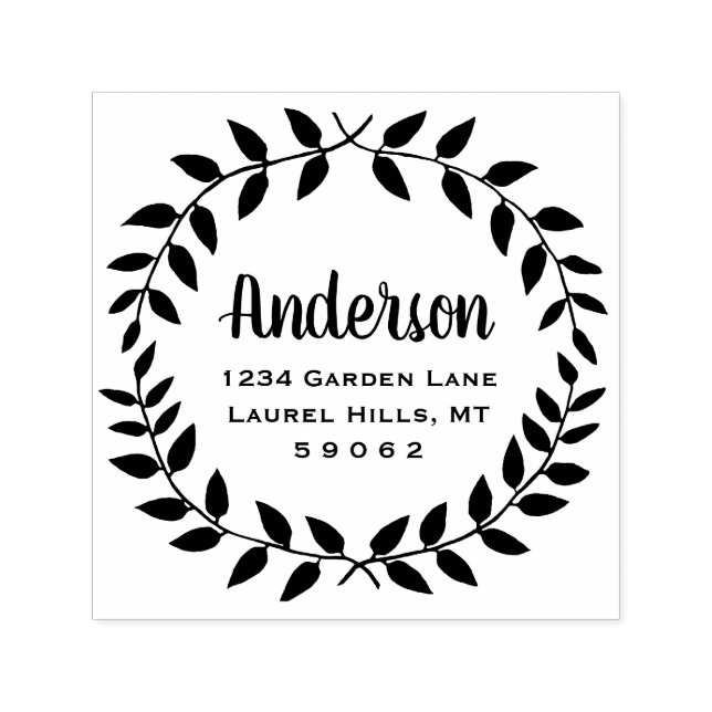 Sello Automático Dirección de devolución del nombre de familia de l (Diseño)