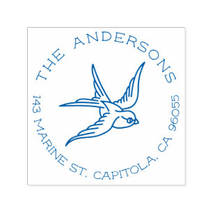 Sello Automático Dirección de devolución del nombre de familia del