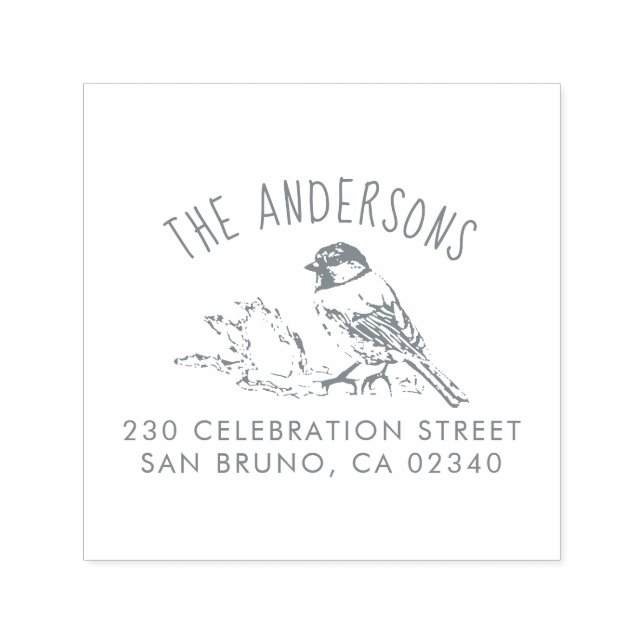 Sello Automático Dirección de devolución del nombre de familia del  (Diseño)