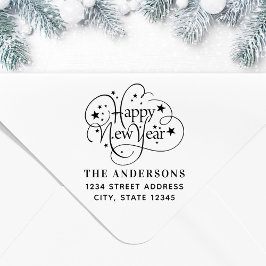 Sello Automático Dirección de devolución del nombre de familia Star