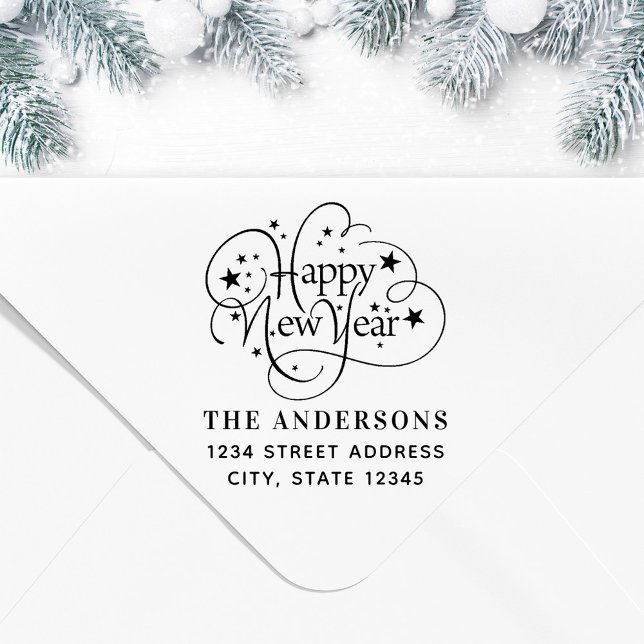 Sello Automático Dirección de devolución del nombre de familia Star (Subido por el creador)