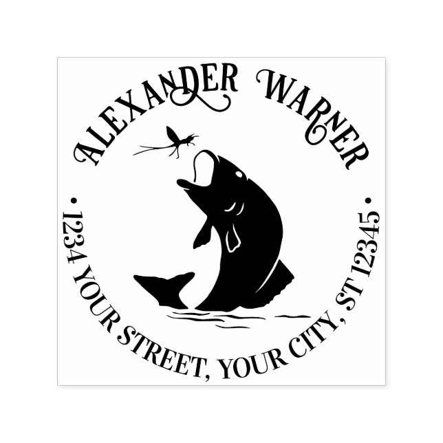 Sello Automático Dirección de devolución del nombre de la cena de l (Diseño)