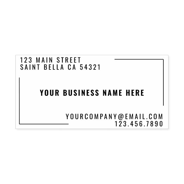 Sello Automático Dirección de devolución del nombre de la empresa P (Diseño)