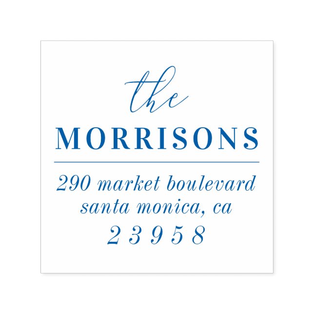 Sello Automático Dirección de devolución del nombre de la familia a (Diseño)