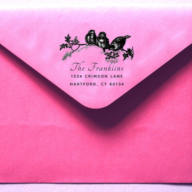 Sello Automático Dirección de devolución del nombre de la familia d (Subido por el creador)