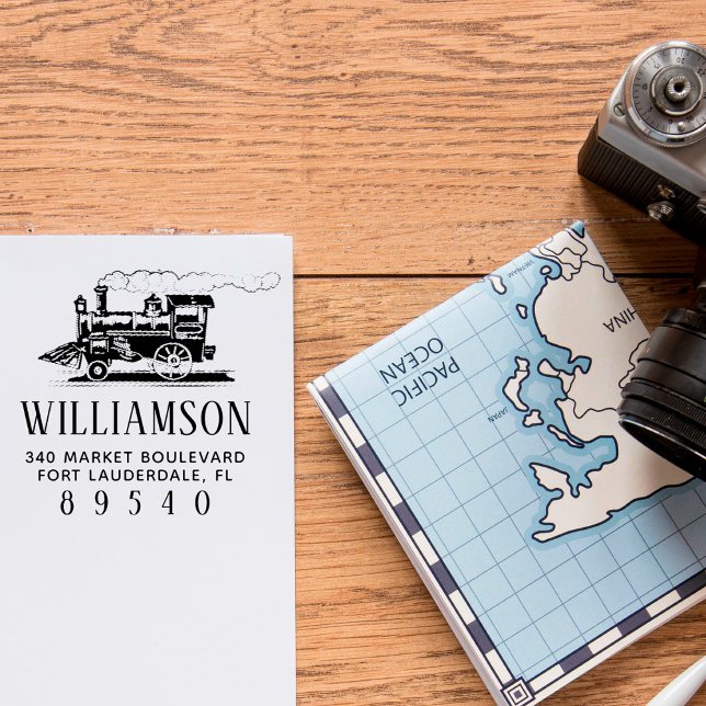 Sello Automático Dirección de devolución del nombre de la familia d (Subido por el creador)