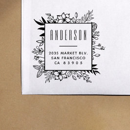 Sello Automático Dirección de devolución del nombre de la familia d