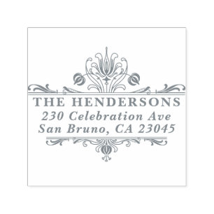 Sello Automático Dirección de devolución del nombre de la familia d