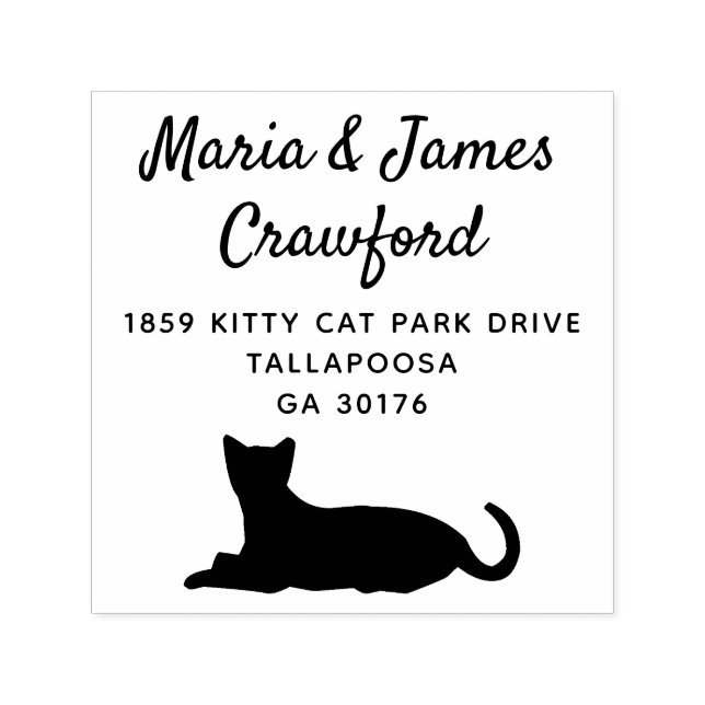 Sello Automático Dirección de devolución del nombre de la familia d (Diseño)