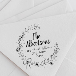 Sello Automático Dirección de devolución del nombre de la familia W