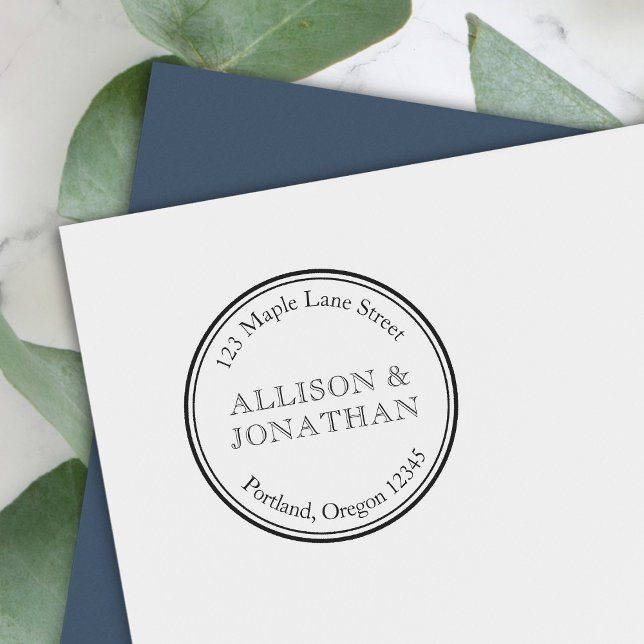 Sello Automático Dirección de devolución del nombre de la pareja de (Subido por el creador)