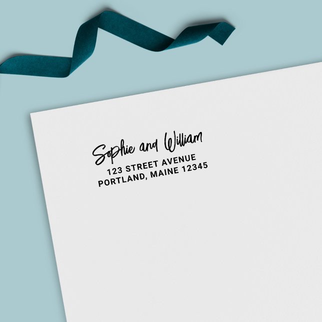Sello Automático Dirección de devolución del nombre de la pareja de (Subido por el creador)