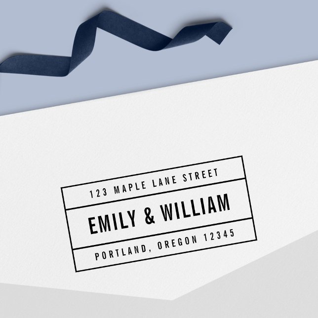 Sello Automático Dirección de devolución del nombre de la pareja ne (Subido por el creador)