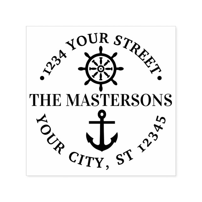 Sello Automático Dirección de devolución del nombre de la rueda del (Diseño)