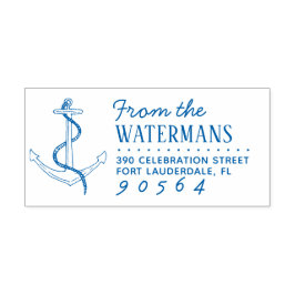 Sello Automático Dirección de devolución del nombre del barco dibuj