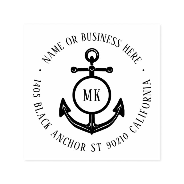 Sello Automático Dirección de devolución del nombre del monograma d (Diseño)