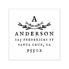 Sello Automático Dirección de devolución del nombre del monograma r