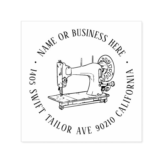 Sello Automático Dirección de devolución del nombre del sastre de l (Diseño)