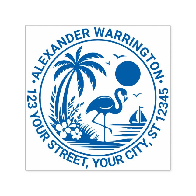 Sello Automático Dirección de devolución del nombre del velero del  (Diseño)