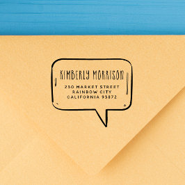 Sello Automático Dirección de devolución del nombre manuscrito de l