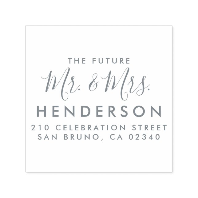 Sello Automático Dirección de devolución del nombre moderno del fut (Diseño)