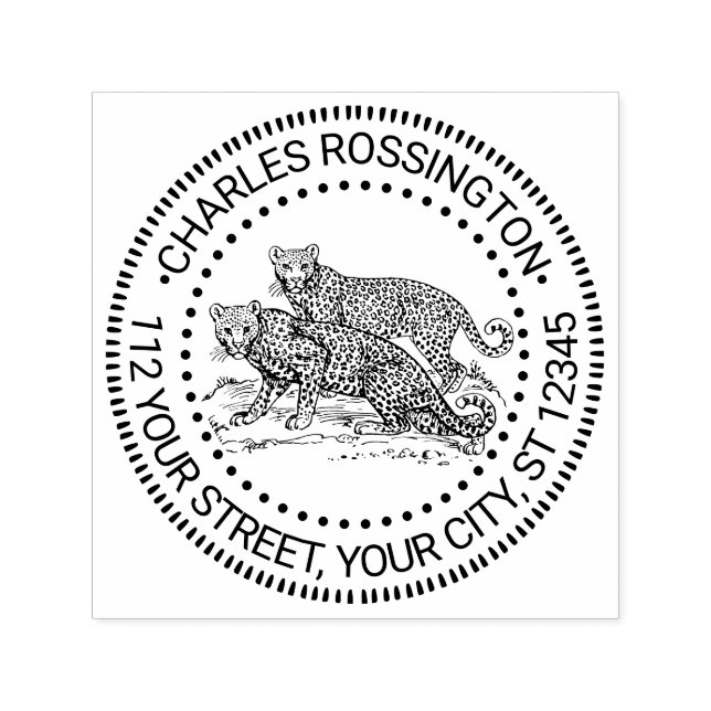 Sello Automático Dirección de devolución del nombre permanente de d (Diseño)