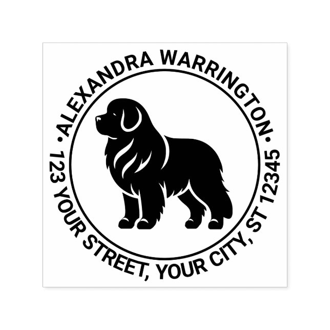 Sello Automático Dirección de devolución del nombre Sil permanente  (Diseño)