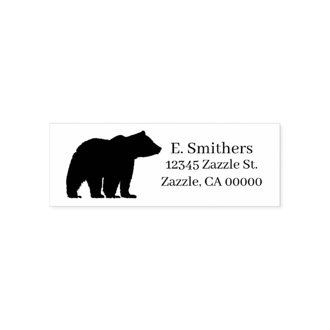 Sello Automático Dirección de devolución del oso del personalizado (Diseño)