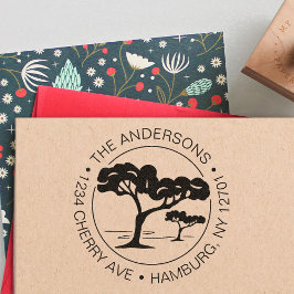 Sello Automático Dirección de devolución del personalizado Árbol de