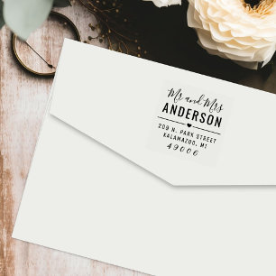 Sello Automático Dirección de devolución del Sr. y la Sra. Modern S