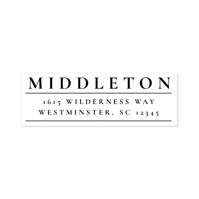 Sello Automático Dirección de devolución del último nombre clásico (Diseño)