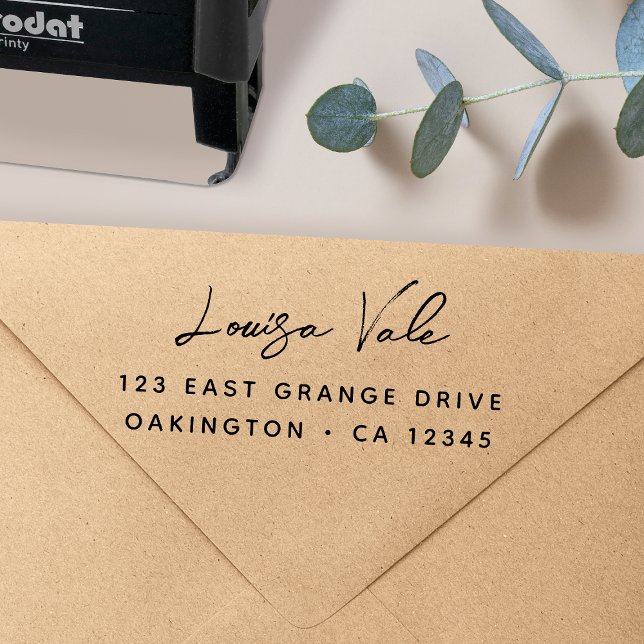 Sello Automático Dirección de devolución Dirección moderna Nombre m (Subido por el creador)