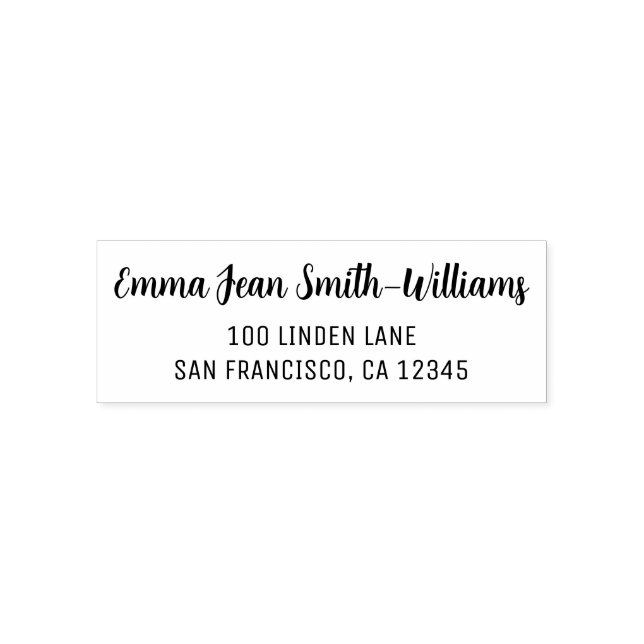 Sello Automático Dirección de devolución | Elegante guión moderno d (Diseño)